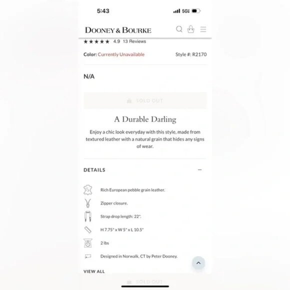 Dooney & Bourke Brown and Gray Audrey Satchel - Picture 9 of 9